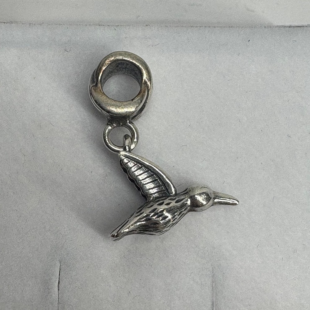James Avery Spacer Bead Hummingbird Charm Silver Dangle Italy Hallmark